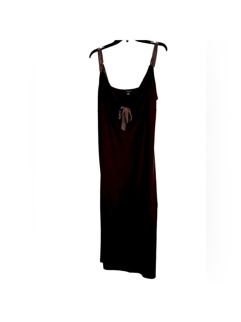 🔵Jones New York Brown Midi Spaghetti Strap Dress XL